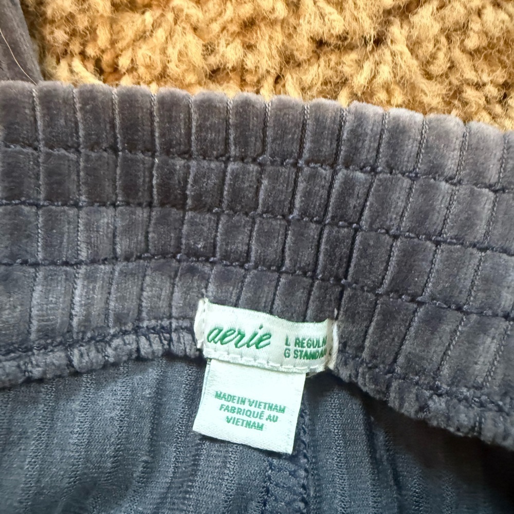 Aerie Blue Ribbed Pants - Picture 2 of 4